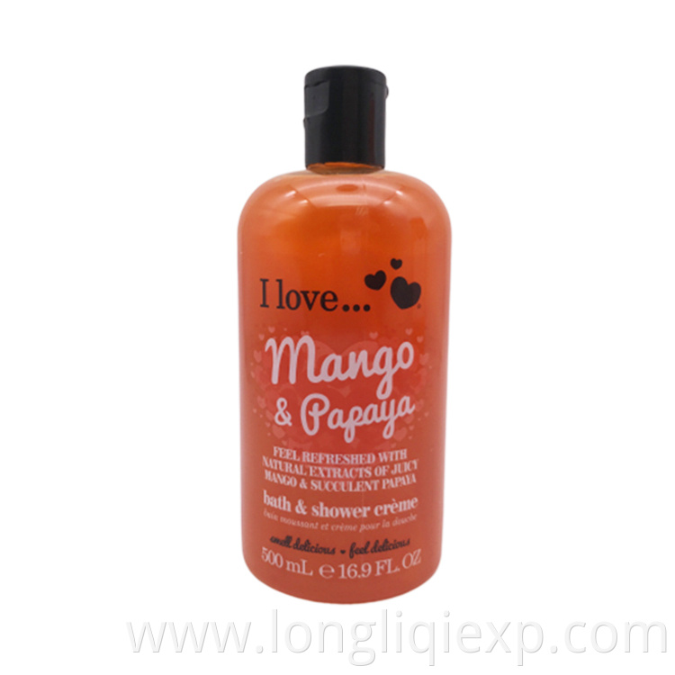Natural 500ml mango papaya shower gel set 50ml body butter